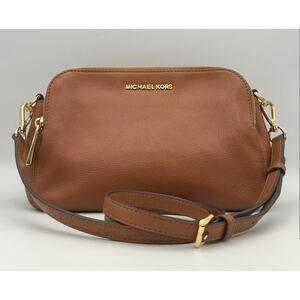 Michael Kors Womens Brown Leather Crossbody Authenticated